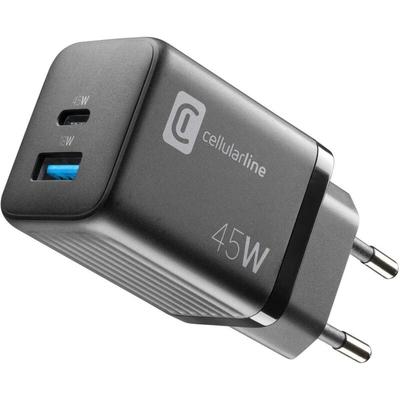 Cellularline - Reiselader 45W Multipower 1 x usb c und 1 x usb a ACHUSBGAN2PD45WK Image