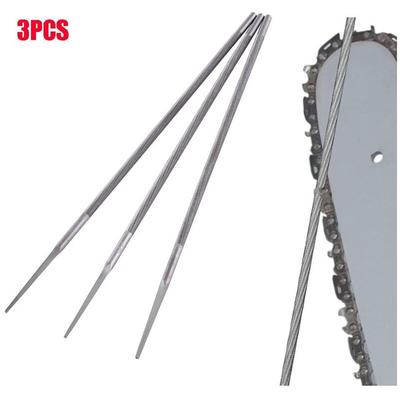 SNQ - 3er Set Rundfeilen für Kettensäge 4mm Kettensägenfeile Image