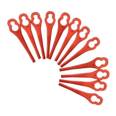 Lntyq - 60 Stück Rasentrimmerklingen, Ersatzklinge für Rasenmäher, Kunststoffmesser für Image