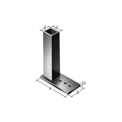 Alberts - Universalpfosten 95 cm, 30 x 30 mm, feuerverzinkt Metallzäune & Drahtzäune Image