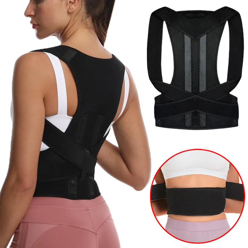 Zurück Brace Haltung Corrector Frauen Schulter Haarglätter Shaper Einstellbare Rücken Unterstützung Oberen und Unteren Taille Gürtel Shapewear Image