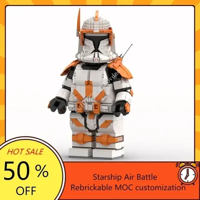 MOC Space Battle Commander Cody Phase 1 Megafigure Modell Bausteine Technologie Ziegel DIY Kreative Image