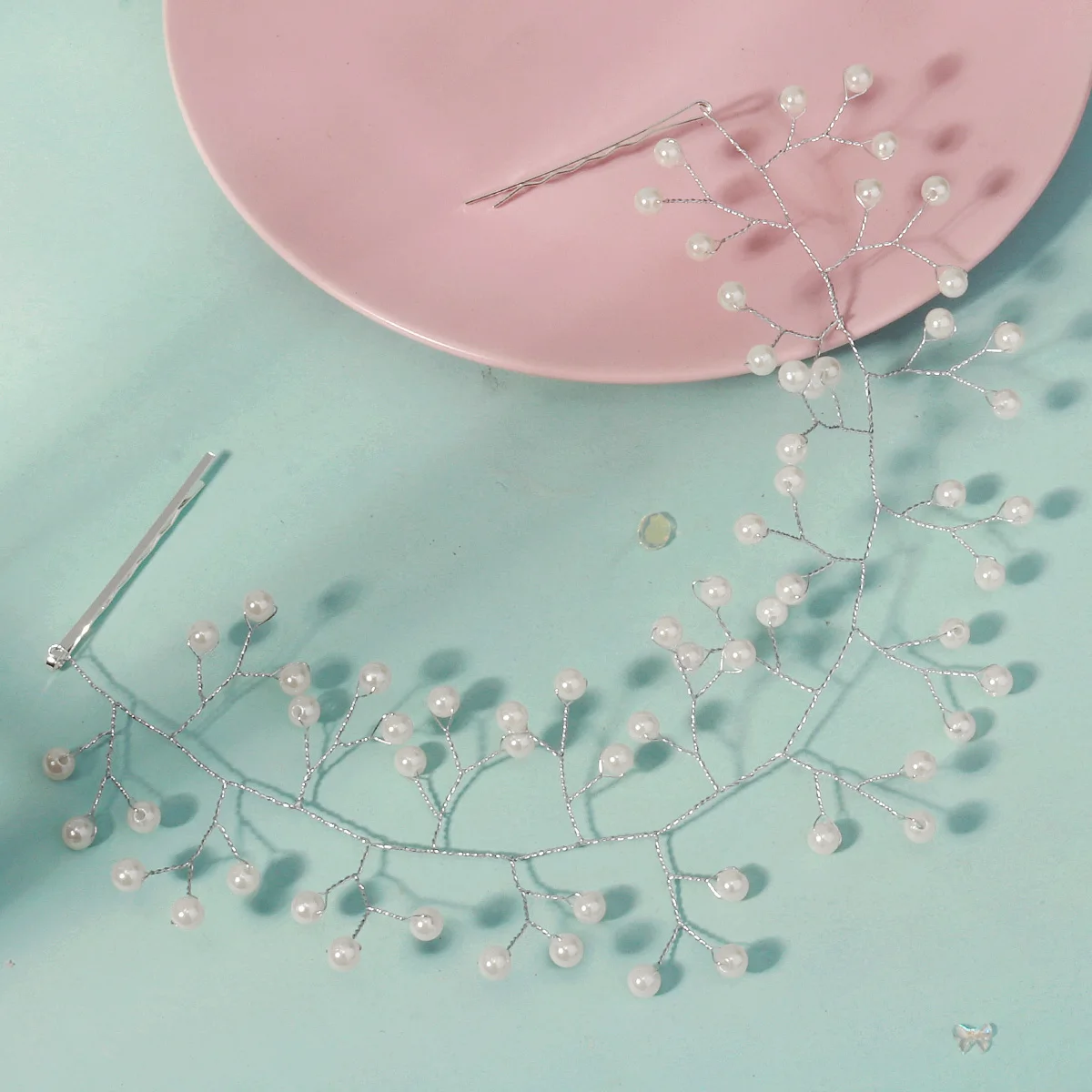 Einfache Perle Perlen handgemachte Frau Haarband Mode Haar Clip Kopfschmuck Braut Hochzeit Schmuck Stirnbänder als Geschenk Image