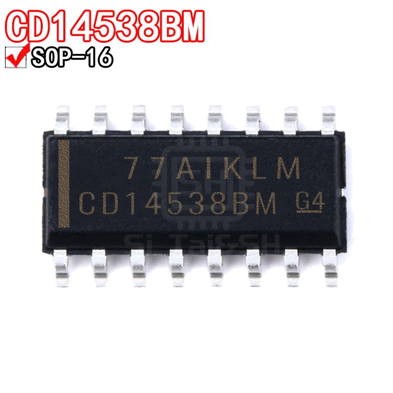 10 Stück cd14538bm cd4017bm cd4021bm cd4028bm cd4050bm cd4053bm cd4060bm cd4094bm cd4511bm sop-16 Image