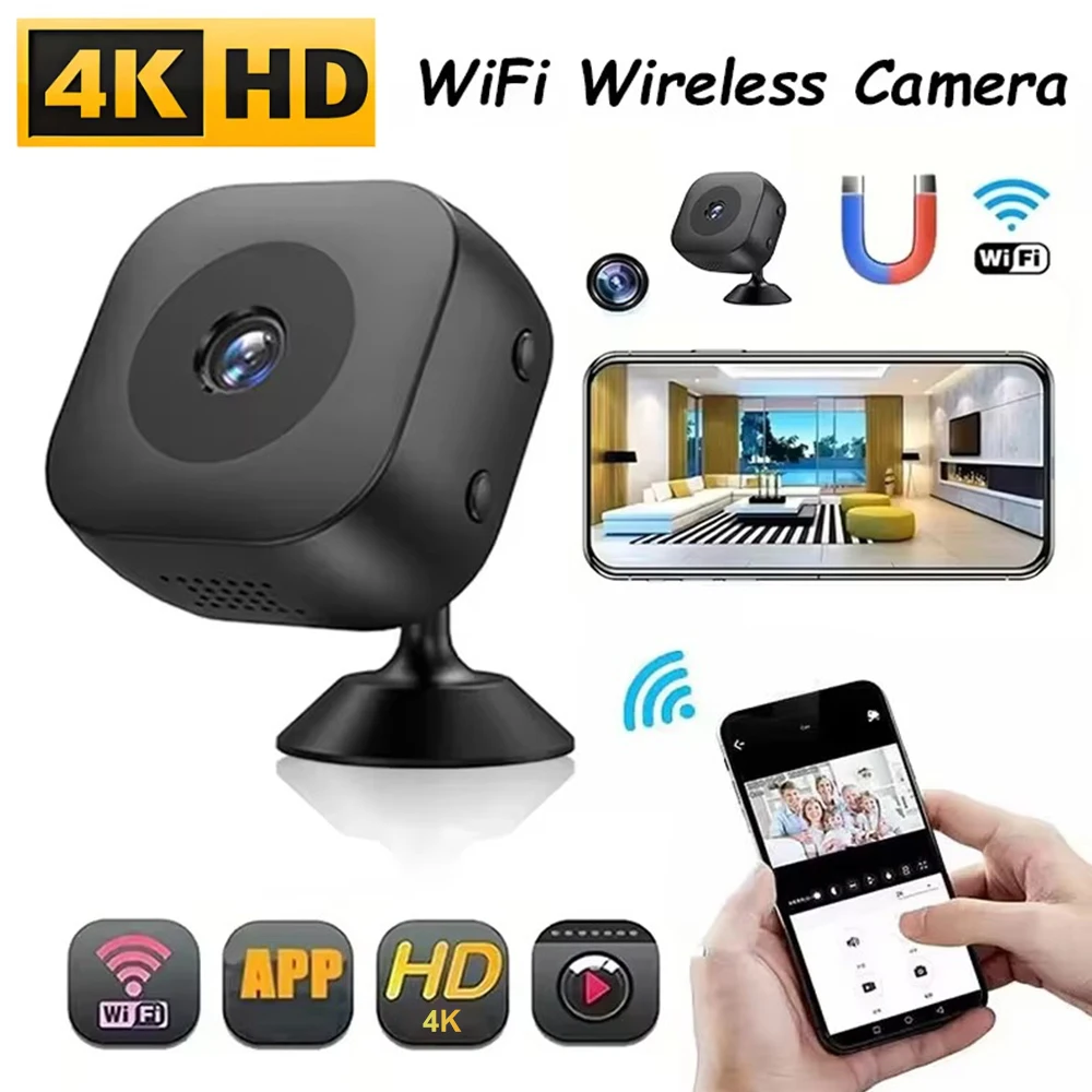4K Mini-Kamera WiFi IP/AP Fernüberwachung Tragbarer mobiler Erkennungs-Camcorder Smart Home Surveillance Sicherheitskamera 2025, NEU Image