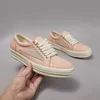 Ricks Herrenschuh Outdoor Rosa Segeltuchschuhe Twill Low Top Freizeitschuhe Owens Lace Up Damen