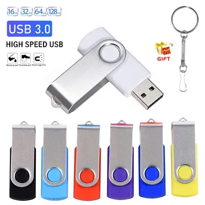 Hohe Geschwindigkeit   3,0 USB-Stick Metall Mem Franco Vara 64 GB 32 GB 16 GB Buntes Stiftlaufwerk Image