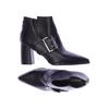 Tosca BLU Damen Stiefelette, Gr. 40, schwarz, Leder
