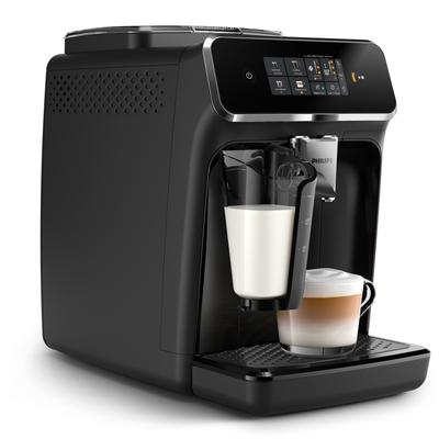 PHILIPS Kaffeevollautomat "EP2336/40 2300 Series", schwarz (klavierlack, schwarz), B:24,6cm H:43,3cm T:37,1cm, Kaffeevollautomaten, 4 Kaffeespezialitäten, mit LatteGo-Milchsystem, Schwarz verchromt, Topseller Image