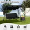 3-Seat Patio Swing Chair, Outdoor Canopy Swing Porch Swing with Adjustable Canopy & Removable