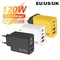 Total 120W 4 Ports USB Charger Fast Charging PD Type C Mobile Phone Adapter For iPhone Samsung