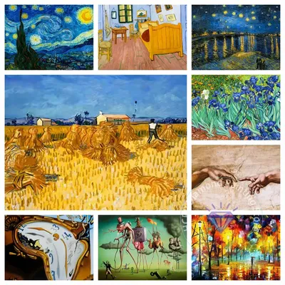 Famous Artist Salvador Dali,Van Gogh,Gustav Klimt Diamond Painting Kit 5D DIY Cross Stitch Handmade
