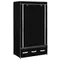 Armoire noire 87x49x159 cm, meubles de chambre à coucher en tissu, ameublement de maison, rangement