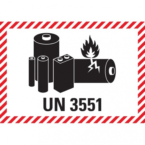 Dreifke® Verpackungskennzeichen UN 3551, Folie, seewasserbeständig, 100x70mm, 500/Rolle Image