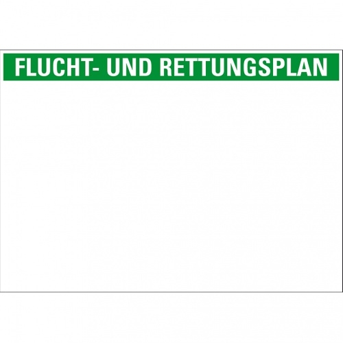 Dreifke® Planträger für Flucht- und Rettungspläne, mit Überschrift, Kunststoff, 420x297mm Image