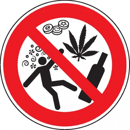 Dreifke® Verbotsschild, Für Personen im Rauschzustand verboten, praxisbewährt, Aluminium, Ø200mm Image