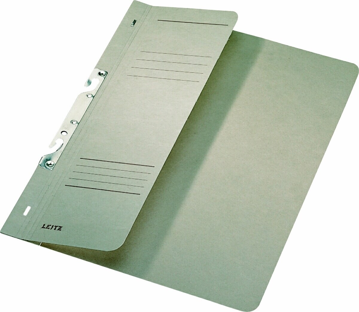 LEITZ Schlitzhefter 1/2-Vorderdeckel grau Packung mit 50 Stück Image