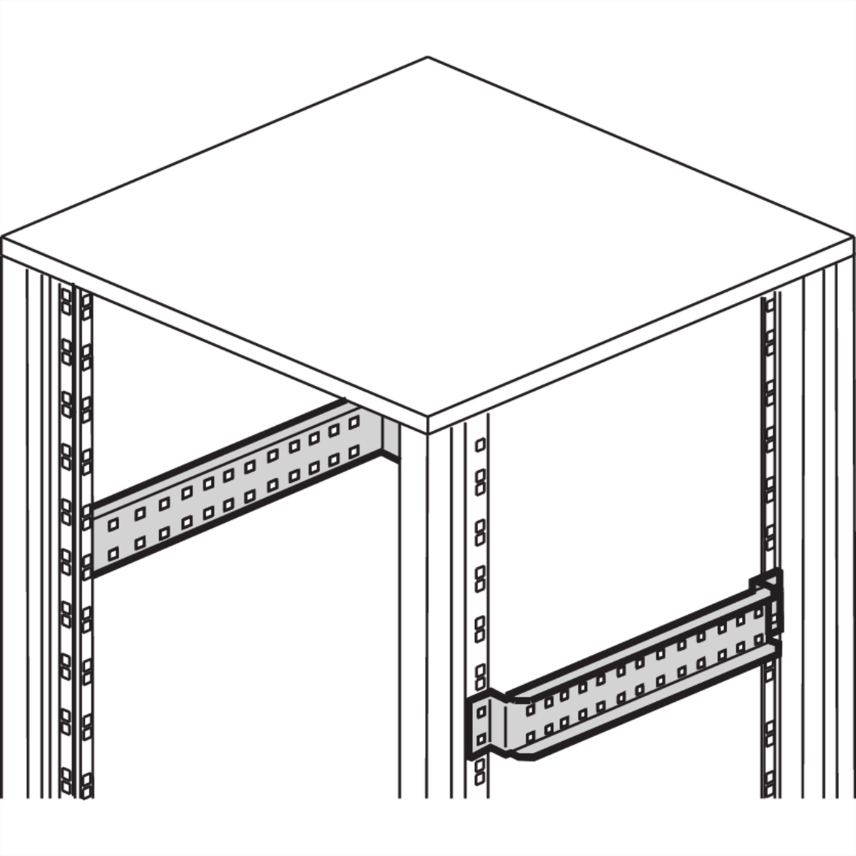 SCHROFF Tiefenstrebe für 19"-eurorack - TIEFENSTREBEN SET 600T 19"(2) Image