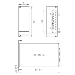 SCHROFF Frontplatte für PSM - FRONTPL.HF PSU PSM 3HE 10TE Image