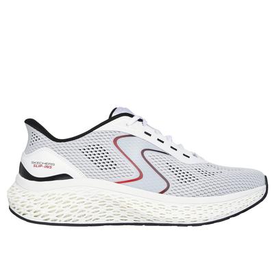 Skechers Men's Slip-ins: 3D Energy Sneaker | Size 10.0 | Wht/Black/Red | Textile/Synthetic | Vegan | Machine Washable