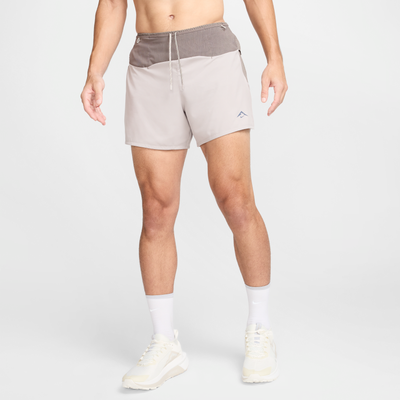 Nike Trail Second Sunrise Men's 12.5cm (approx.) Dri-FIT ADV Brief-Lined Running Shorts - Grey - Polyester