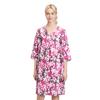 Sommerkleid CARTOON "Cartoon Sommerkleid mit Muster", Damen, Gr. 34, Normalgrößen, rosa (cream, rosé), Obermaterial: 100% Leinen., modisch, lässig geschnitten kurz, U-Boot-Ausschnitt, Kleider