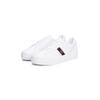 Plateausneaker TOMMY HILFIGER "VULC WEBBING SNEAKER", Damen, Gr. 41, weiß, Nappaleder, sportlich, Schuhe, Freizeitschuh, Halbschuh, Schnürschuh mit TH-Logo-Schmuckelement