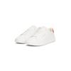 Sneaker TOMMY HILFIGER "TH COURT LTH DETAIL ESS", Herren, Gr. 48, orange (ecru, orange), Leder, Lederimitat, unifarben mit Farbeinsatz, sportlich, Schuhe, Freizeitschuh, Halbschuh, Schnürschuh mit seitlichem Logoschriftzug
