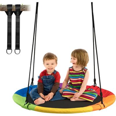 Goplus - Schaukel, Nestschaukel, Garten Schaukel, Tellerschaukel, Kinder Rundschaukel bis 150 kg Image