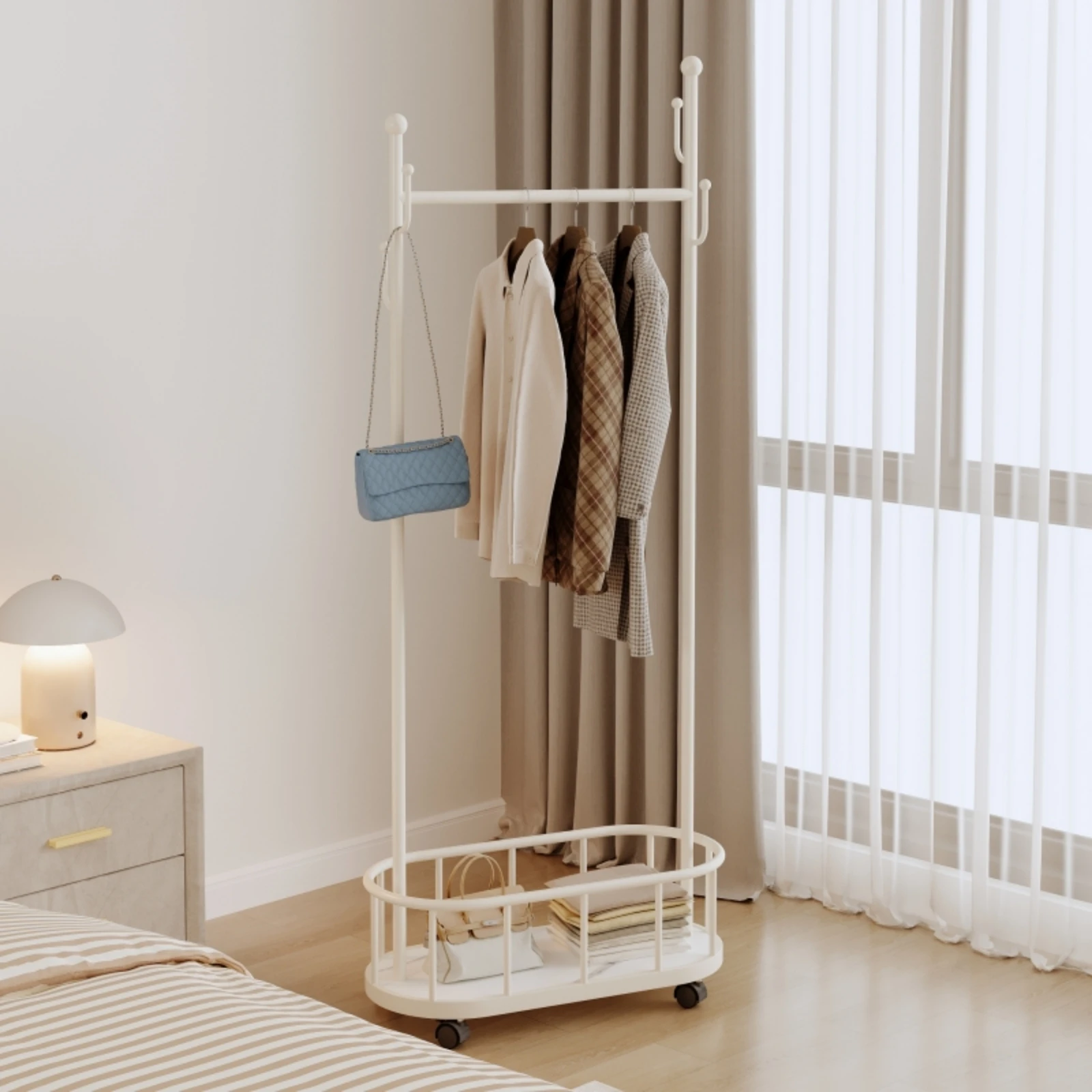 Garderobenständer Schlafzimmer Bodenstehender Kleiderständer Internet Celebrity Simple Entry Vertical Home Nachttisch Kleiderständer Kleiderständer