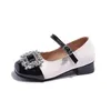 Mädchen Lederschuhe Prinzessin Kleid Schuhe Baby Patent Marke Mary Jane Strass Mittel absatz rot