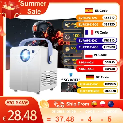 CY302 Mini-Projektor Android Smart Native 600P Unterstützung 1080P WIFI6 BT5.0 HDMI Home Movie Image