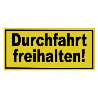Hinweisschild Durchfahrt freihalten 250 x 150 mm Image