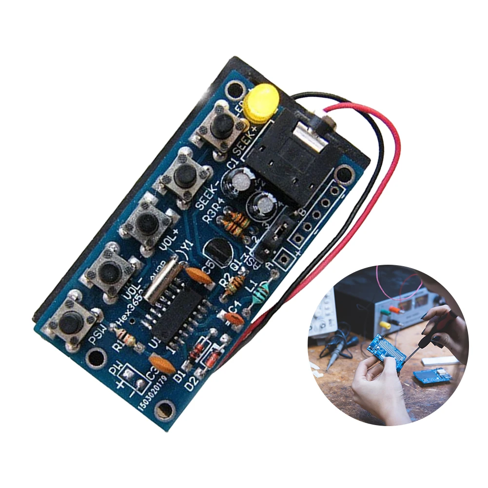 DIY Electronic Kits PCB DIY Radio Receiver Kit 76MHz-108MHz FM DIY Electronic Kits