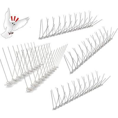 Taubenabwehr-Spike aus Edelstahl, 1 m, 4-reihig, Taubenabwehr-Balkonspike, vormontierter, flexibler Image