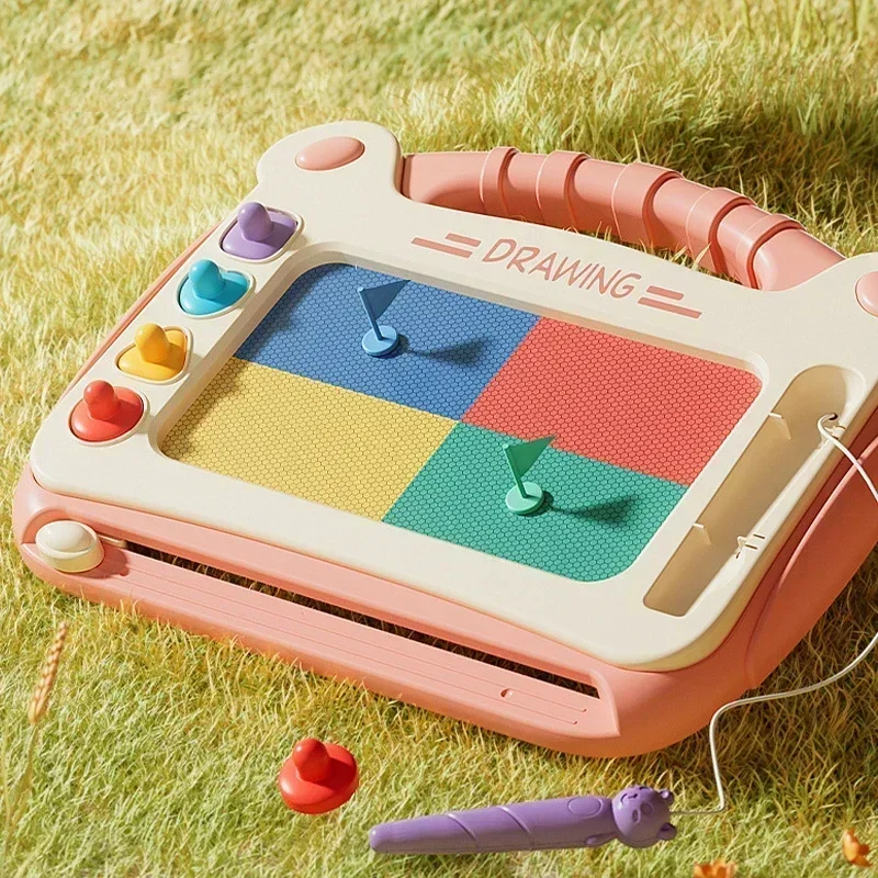 Kinder Cartoon Reißbrett Baby Puzzle Magnetische Schreibtafel Spielzeug Graffiti Magnetische Reißbrett Montessori Spielzeug Image