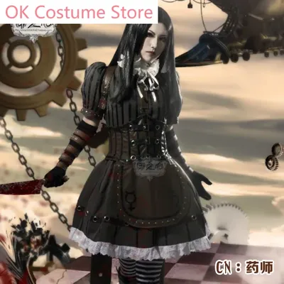 Anime!Alice: Wahnsinn kehrt Alice Steam Anzug Sublimation Version Kleid Uniform Cosplay Kostüm Image