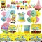 Spongebob Geburtstag Party Dekoration Spongebob Ballon Einweg Geschirr Teller Serviette Hintergrund für Kinder Party Supplies