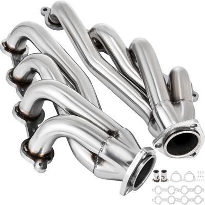 Mophorn 1 3/4 Zoll Turbokrümmer, SS-Abgaskrümmer, Shorty LS Swap, kompatibel mit Chevy LS1 LS2 LS3