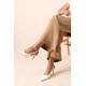 Dorothy Perkins Womens Billie Faux Patent Leather Pointed Slingback High Stiletto Heel Court Shoes - White - Size UK 7