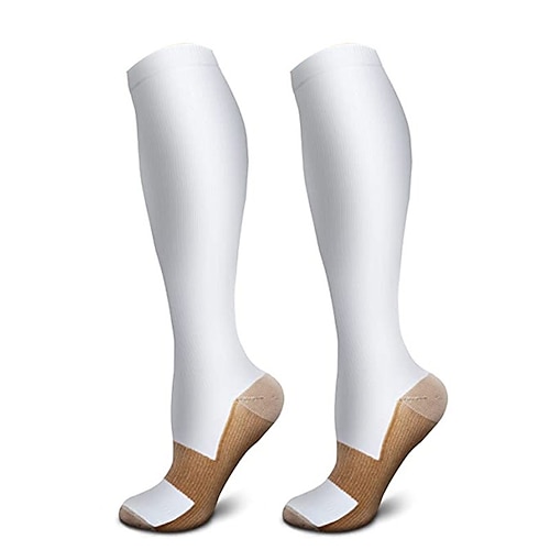 5 Paar Kompressionsstrümpfe für Damen und Herren, Anti-Ermüdungs-Stützstrümpfe mit Kupferfaser, Durchblutungsförderung bei Outdoor-Sportarten, Linderung von Krampfadern Image