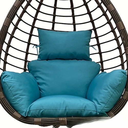 Ersatzkissen für Eiersessel, faltbares, wasserdichtes Hängekorb-Schaukelkissen mit Kopfstütze, Ersatzkissen für Hängemattenschaukeln im Freien, Veranda, Hinterhof, Terrasse Image