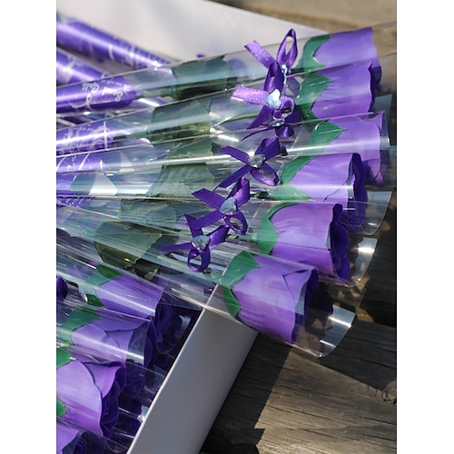 Künstlicher Seifenrosenstrauß, duftende Kunstrosen für Esstisch, Schlafzimmer, Arbeitszimmer, Vasendekoration, perfekt für den Valentinstag und als Werbegeschenk Image