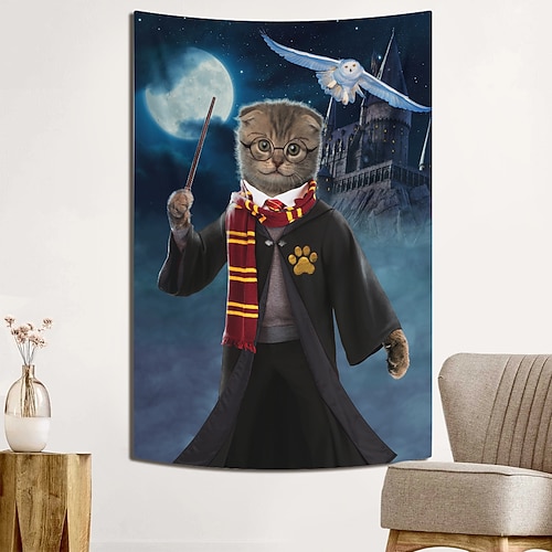 Hairy Pawter Vincent Hie Wandteppich große Wandkunst Wandteppich Wandbild Fotografie Hintergrund Decke Vorhang Heim Schlafzimmer Wohnzimmer Dekoration Image