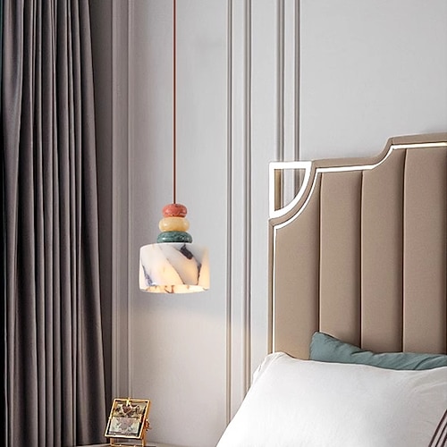 12 cm Hängelaternen-Design Pendelleuchte Marmor Galvanisiert Modern 110-120V 220-240V Image