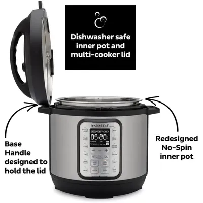 Duo Plus 9-in-1 Multicooker, Pressure Cooker, Slow Cook, Rice Maker, Steamer, Sauté, Yogurt,
