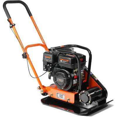 6.5HP Plate Compactor, 196CC Gas Engine, 4200 lbs Vibratory Compaction Tamper, 22.1x15.9 in Plate