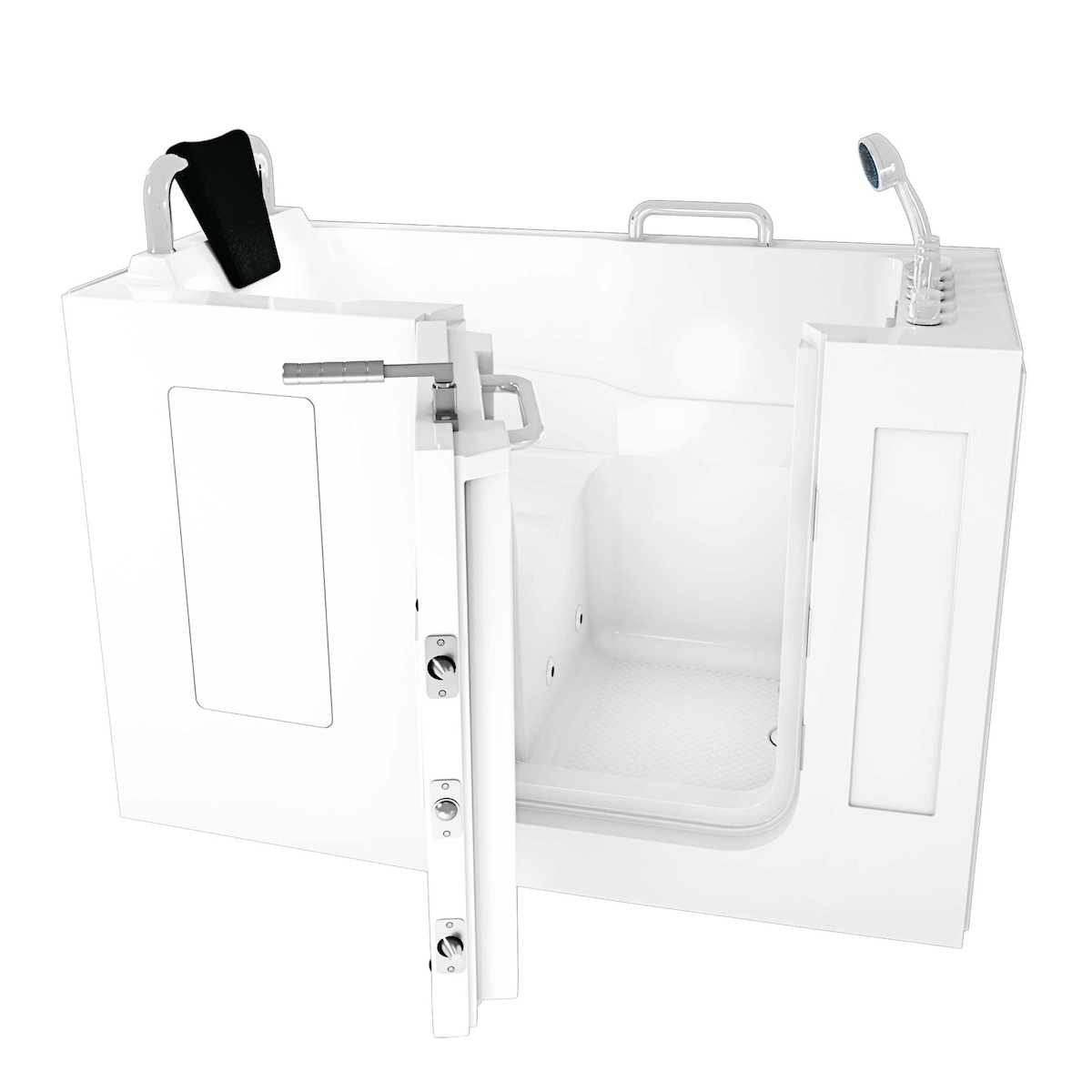 AcquaVapore Sitzwanne Whirlpool Badewanne mit Tür S07WP-TH-C-L 140x76cm Image