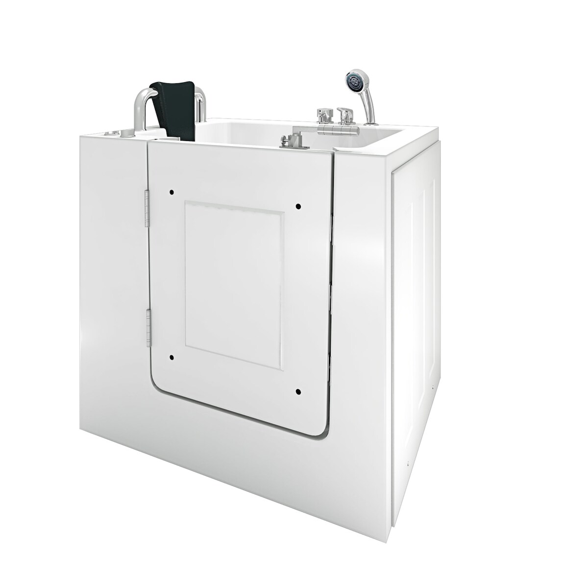 AcquaVapore Sitzwanne Whirlpool Badewanne mit Tür S02WP-B-L 100x78cm Image