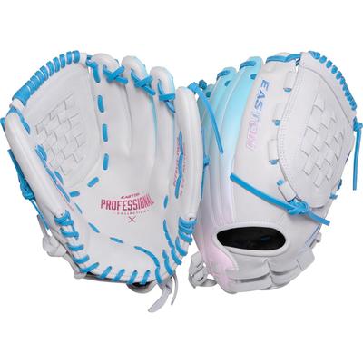 Easton Professional Collection Color Splash 2.0 Series 12.5" Fastpitch Glove - Right Hand Throw White/Blue